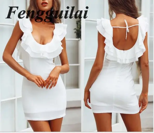 Модное женское облегающее платье новый дизайн 2020 летнее однотонное с рукавом