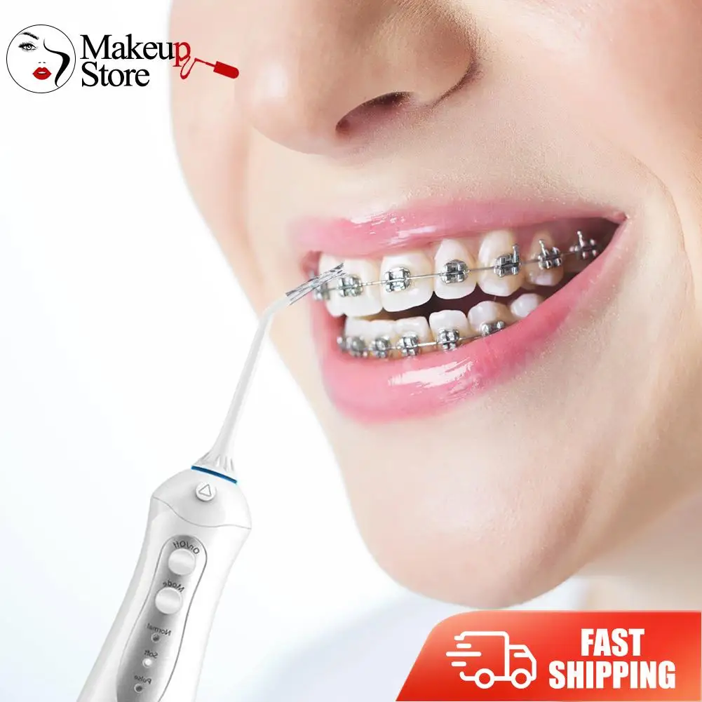 

Portable Home USB Rechargeable Oral Teeth Cleaner 3 Modes Dental Water Flosser 300ml Water Tank Waterproof Tooth Cleaner