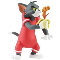 6pcs tom and jerry 1 blind box anime kawaii lovely creativity daily life action figure model doll kids toy christmas gifts