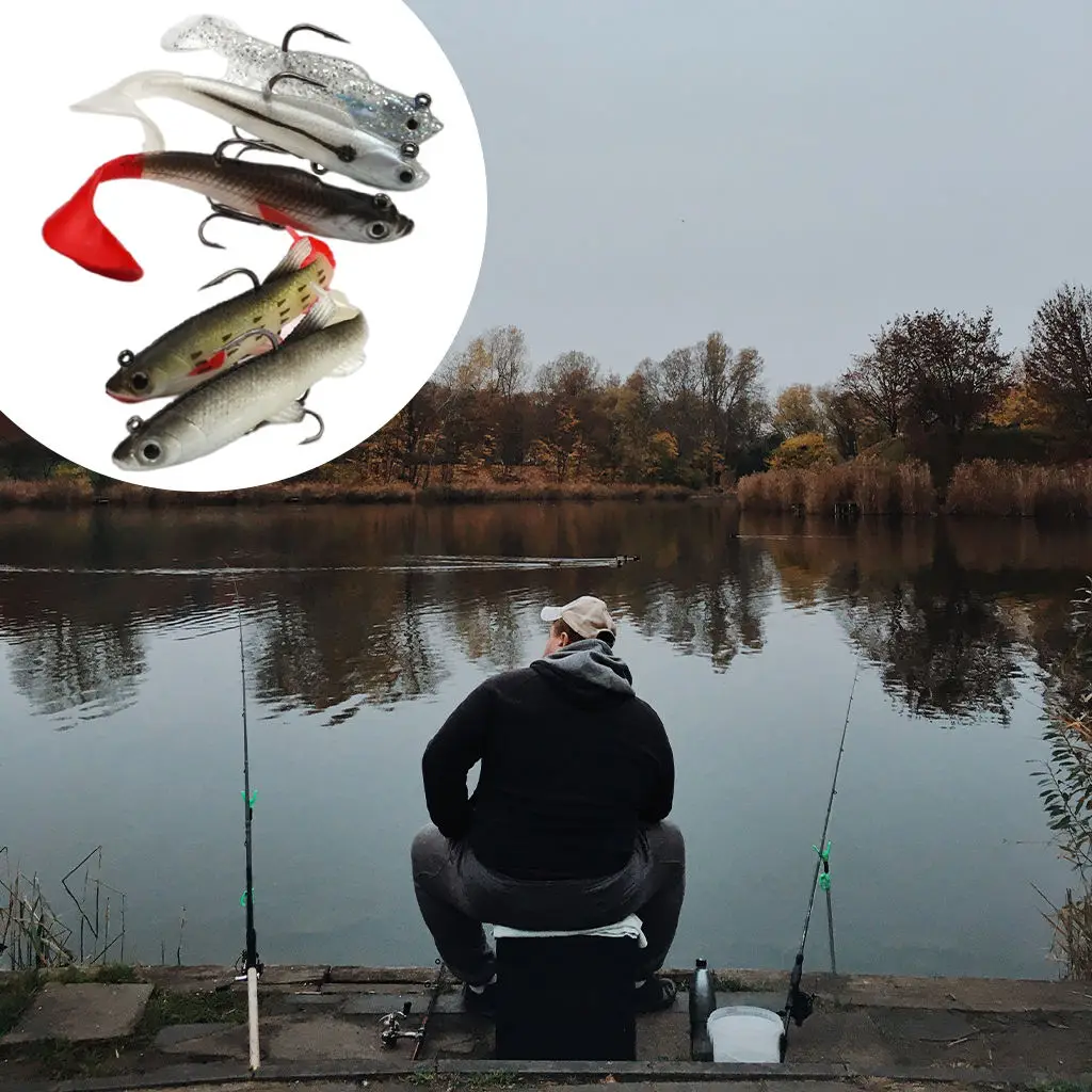 5 шт. мягкие рыболовные приманки в коробке | Спорт и развлечения