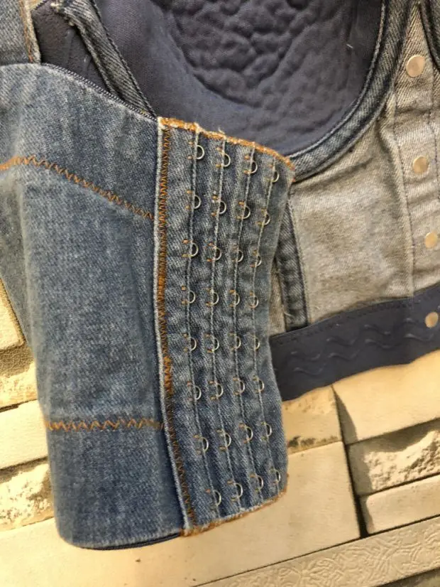 2020 джинсовый Танцевальный жилет для ночного клуба женские сексуальные Стальные