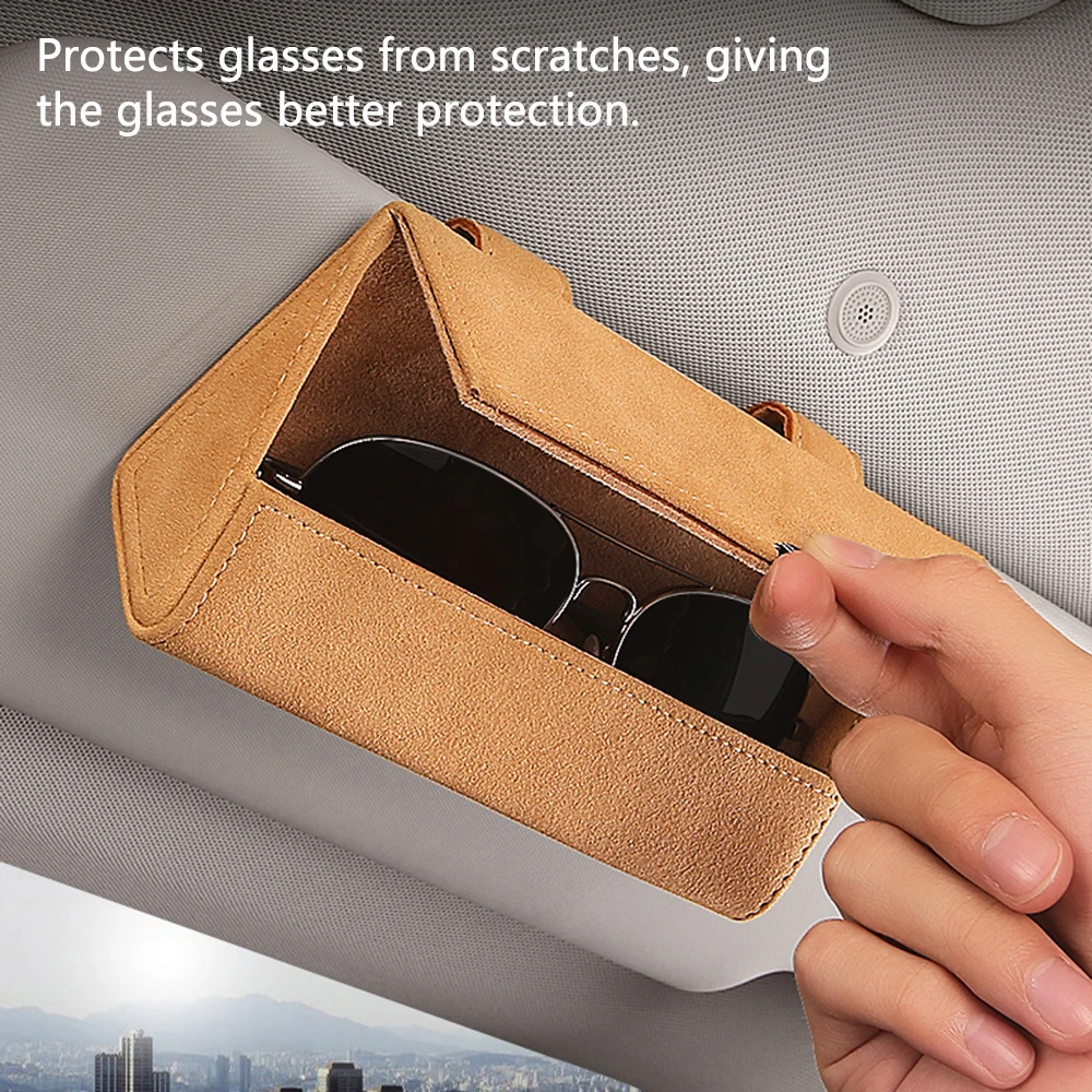 

KKMOON Car Visor Sunglasses Case Eyeglasses Holder Protective Box Car Eye Glasses Organizer For Audi BMW Golf Passat Universal