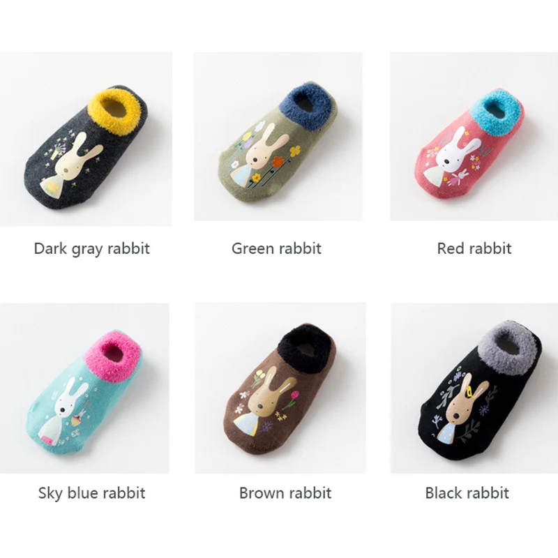 Хлопковые носки для маленьких мальчиков и девочек Резиновые Нескользящие пола