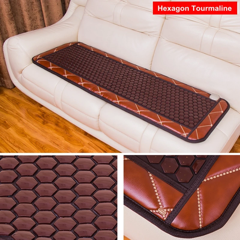 

Electric Heating Sofa Cushion Natural Jade Tourmaline Far Infrared Physiotherapy Body Pain Relief Massage Mat For Beauty Salon