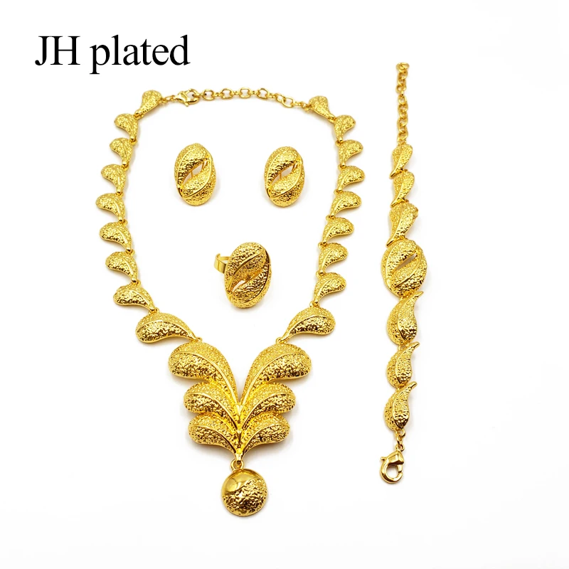 Женский комплект ювелирных изделий JHplated вечерние серьги-браслет в африканском