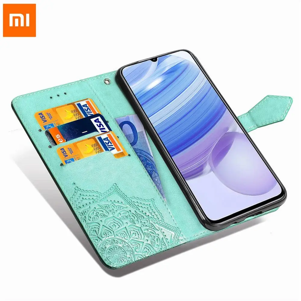 Кожаный чехол книжка Xiaomi Redmi Note 8 Pro 10 Lite 8t 9 9c 9a Datura Flower Drawing Mi Poco X2 Note10|Чехлы-книжки| |