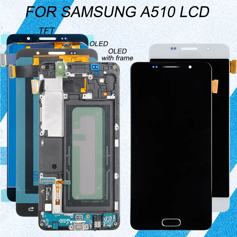 ЖК дисплей Catteny для Samsung Galaxy A510 A5 2016 с сенсорным дигитайзером в сборе A510F A510F/DS A510M