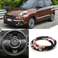 auto car steering wheel cover universal for fiat series model pu leather japan classic yamato ukiyoe style pattern holder