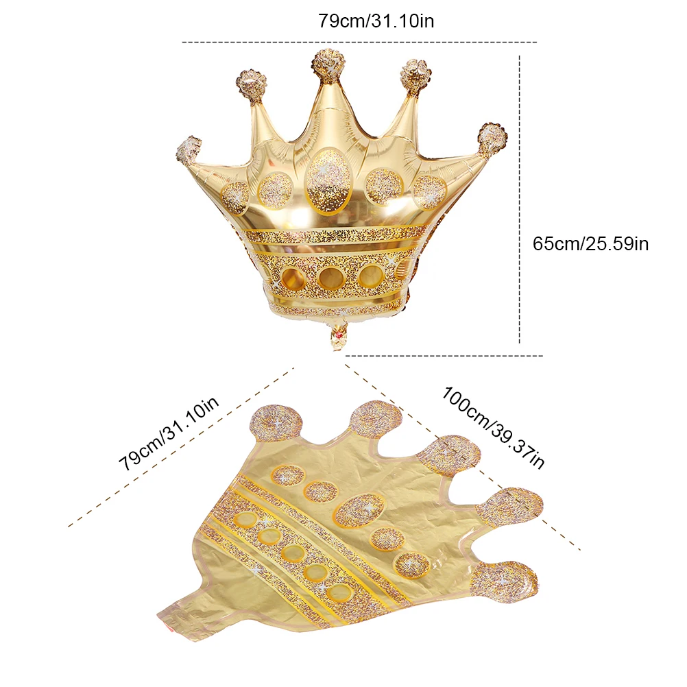 5 шт. большая золотая корона фольгированный воздушный шар Bar King украшение для