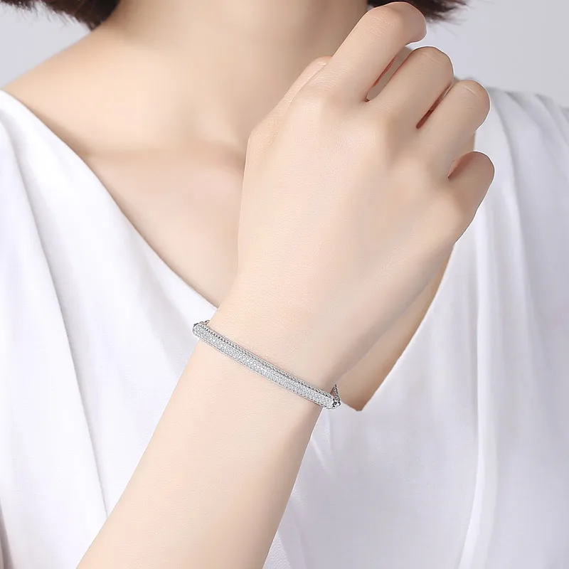 Bracelet Fashion Pure 925 Sterling Silver AAA+ Cubic Zirconia Micro Pave Setting Charm | Украшения и аксессуары
