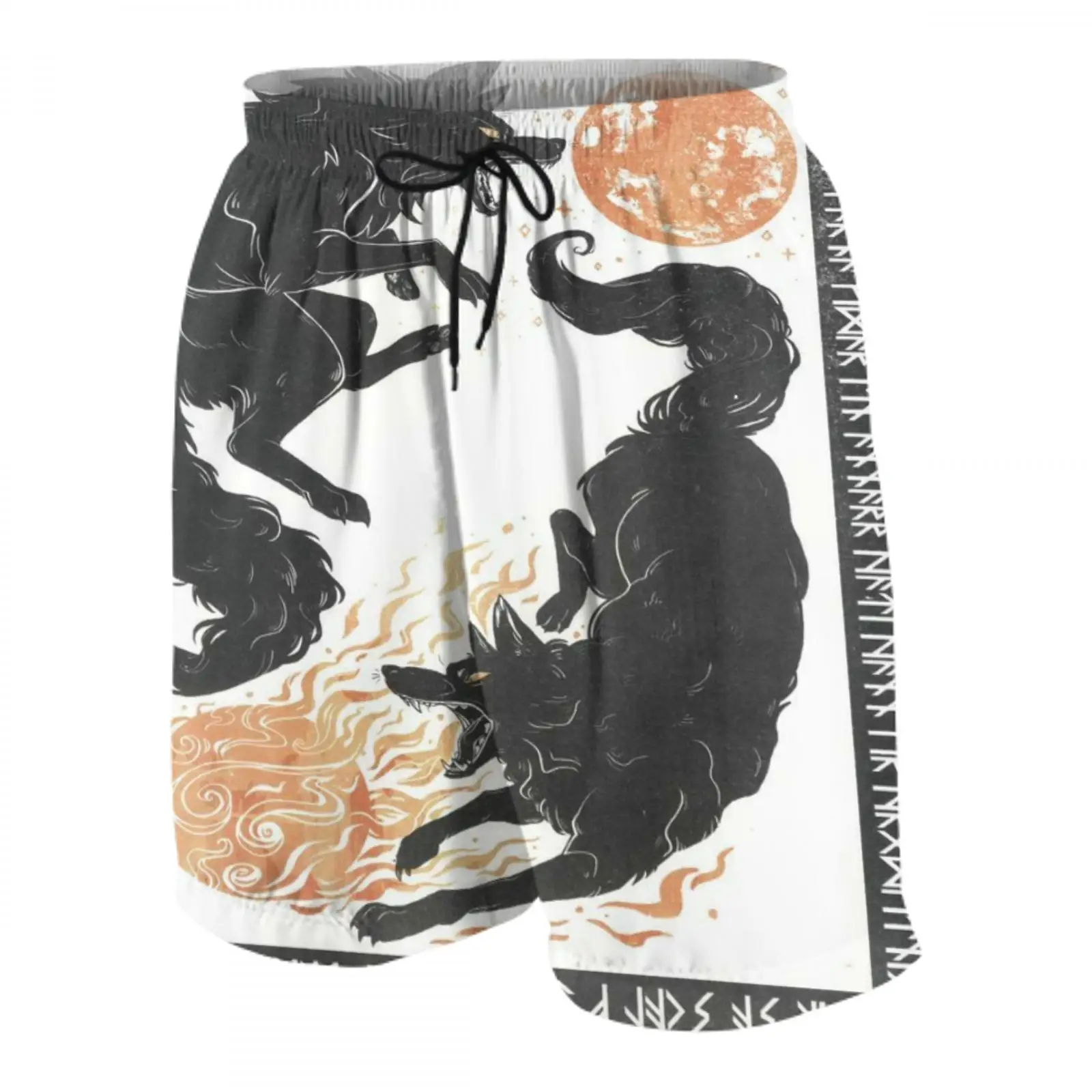 

2021 new wolf loose beach shorts cute boys/girls Sports panties wolf ring patch kids panties