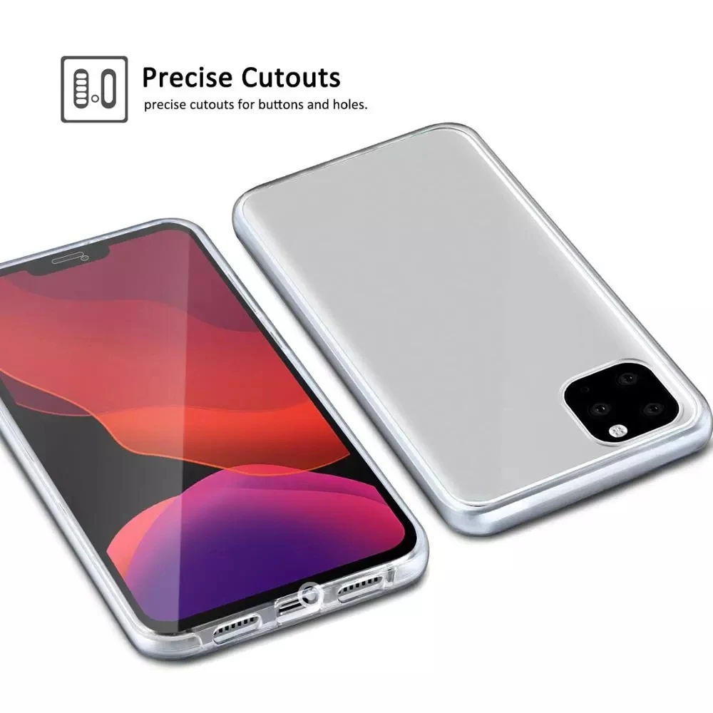 Чехол для Apple iPhone 13 12 11 Pro Max 8 7 6 Plus SE XR силиконовый прозрачный чехол из ТПУ и