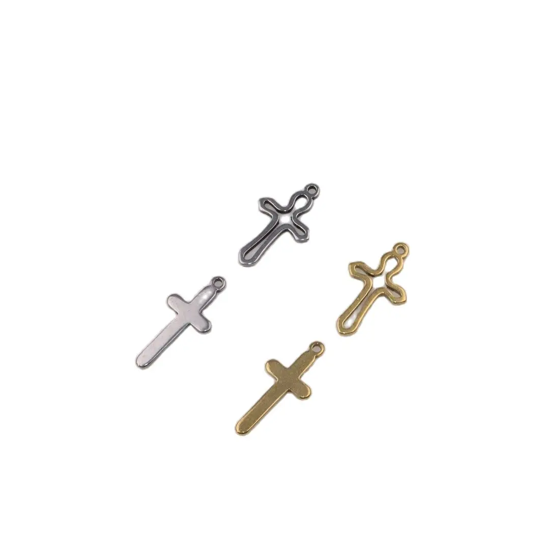 

10 шт., Женские Подвески-кресты из нержавеющей стали