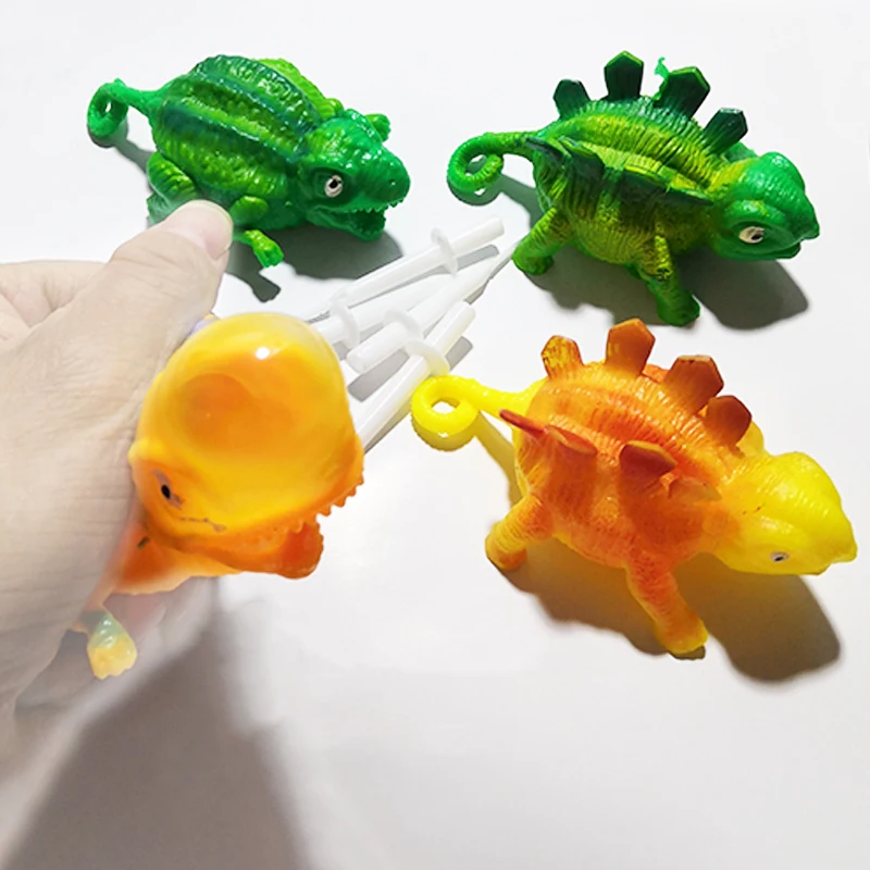 

Toys For Children Popit Kids Toy Funny Blowing dinosaur Anxiety Stress Relief Inflatable Squeeze Ball