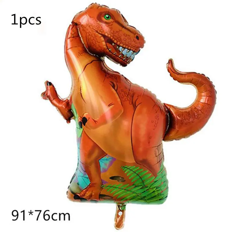 1pcs balloon 6 и 5 шт. большой динозавр фольги шарики, День подарков будущей матери день рождения Юрского мира украшения воздушный шар в форме животного дети подарок Globos - Цвет: 1pcs balloon