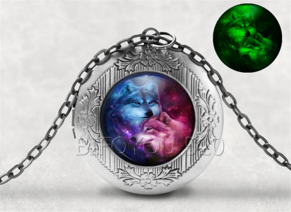BIFOYOU волк кабошон стекло ароматерапия фото медальон ожерелье Духи Подвеска для