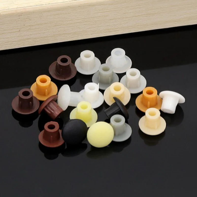 

200pcs Plastic Furniture Hole Covers Dust Plug Stopper Cap Cabinet Drill Hol Round hole plug button type pipe plug stuffing cap