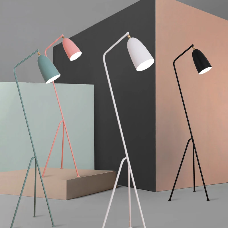 

Nordic Creative Macaron Floor Lamp Fashion Ins Style Led Light for Living Room Bedroom Decor Floor Lamps Iron Tripod Stand Light