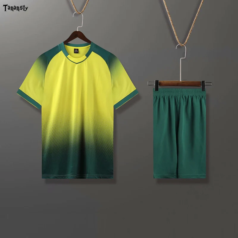 Мужская футбольная форма s Джерси для мужчин или женщин мужская рубашка с шортами пустая Футбольная