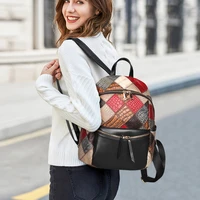 cobbler legend womens backpack leather leisure travel backpack bag large capacity zipper design sekolah