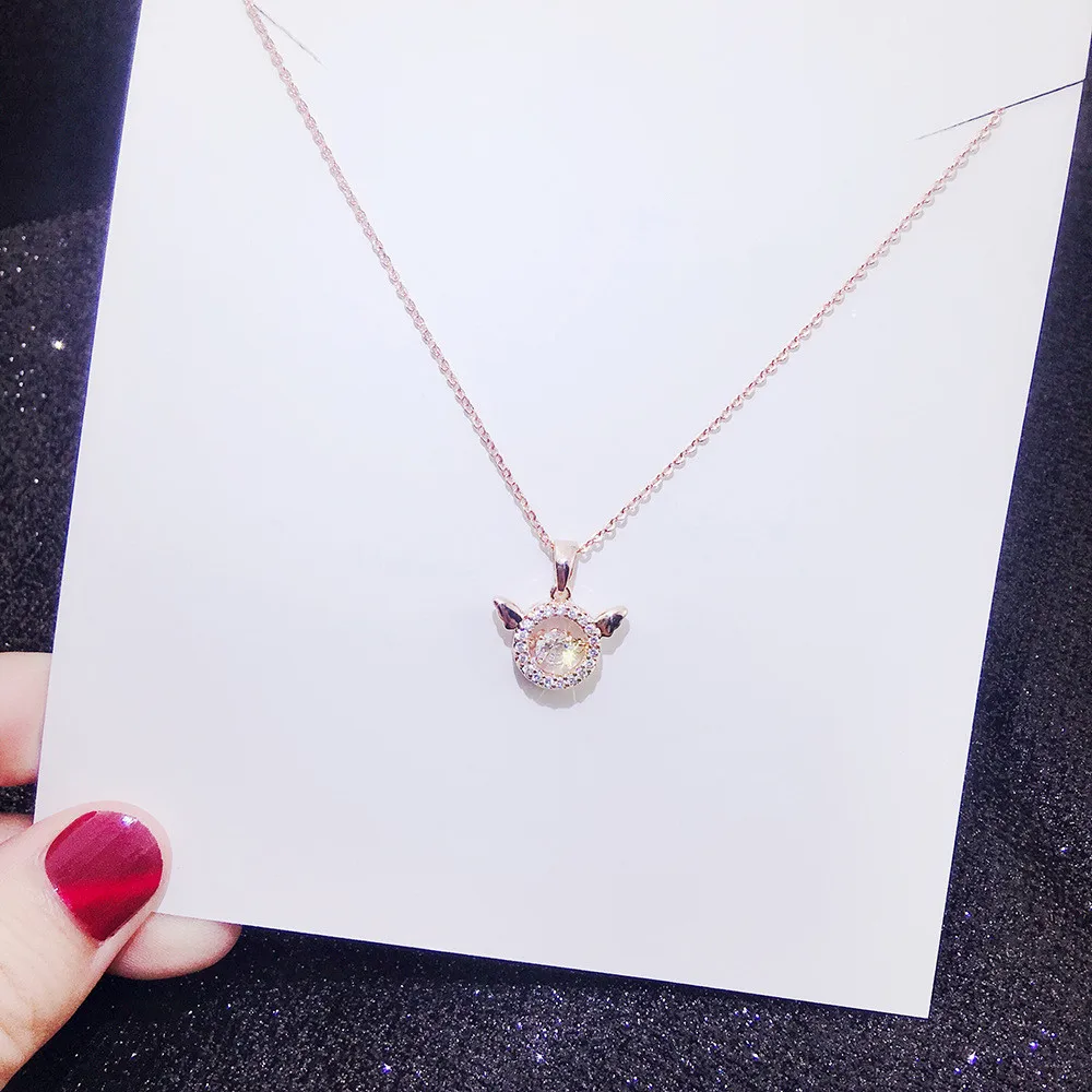 Романтическое кубическое ожерелье с подвеской в виде крыла ангела ожерелья