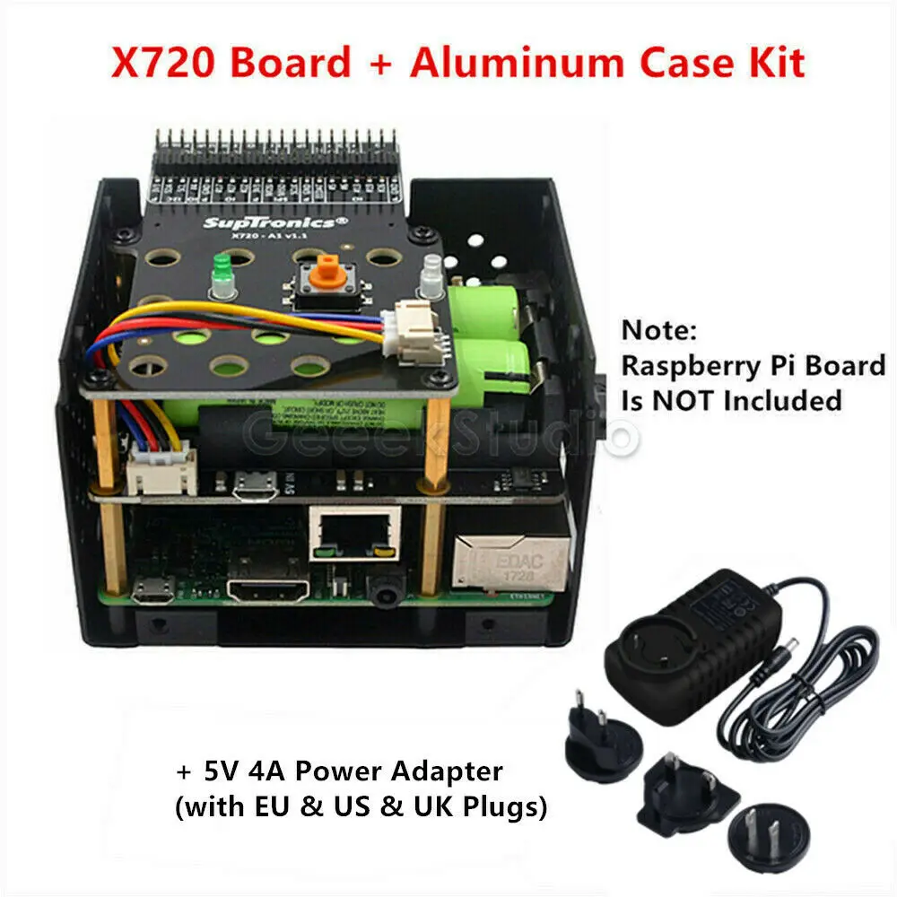 Материнская плата для Raspberry Pi X720 с функцией управления питанием (питание 18650) +