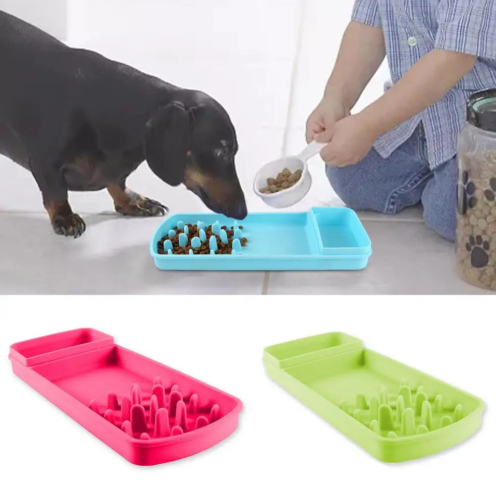 

Силиконовая миска для собак, медленная кормушка для собак среднего и маленького размера