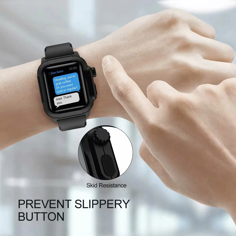 JANSIN светящийся спортивный ремешок для Apple Watch band 44 мм 42 водонепроницаемый чехол