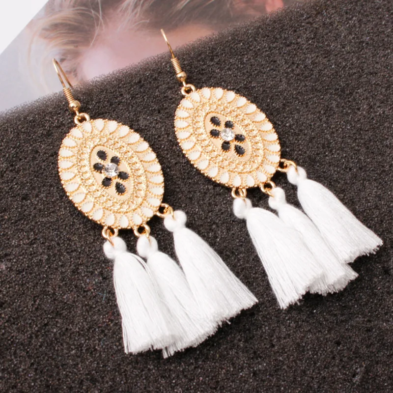 Акция женские серьги большие Подсолнухи длинные с кисточками для женщин