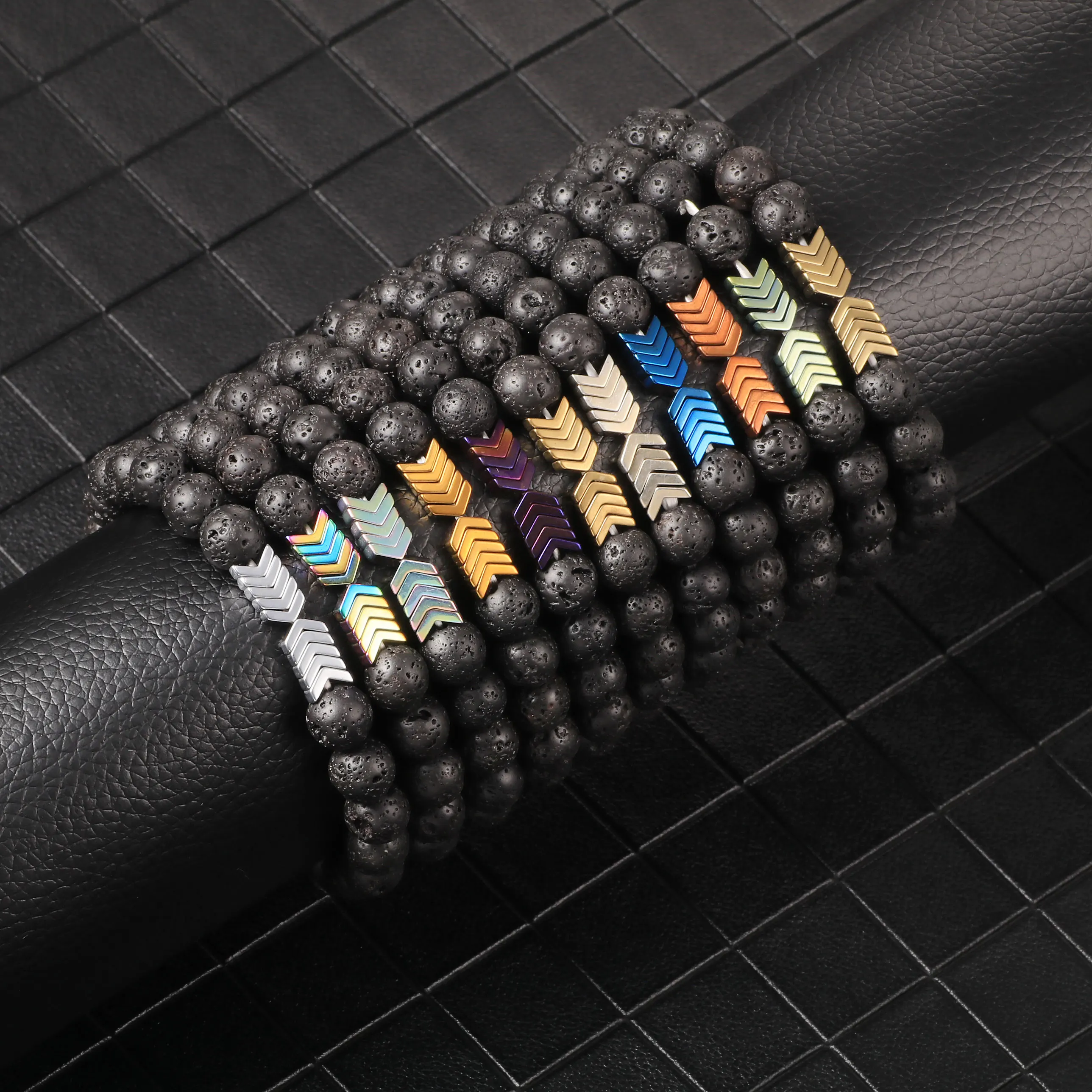 Стрелы камень из вулканической лавы бусины браслеты эфирное масло диффузор