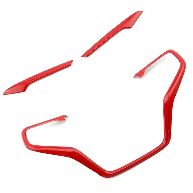 3Pcs Red Style Car Steering Wheel Frame Cover Trim Stickers Fit for Honda Civic 10Th 2016 2017 2018 | Автомобили и мотоциклы
