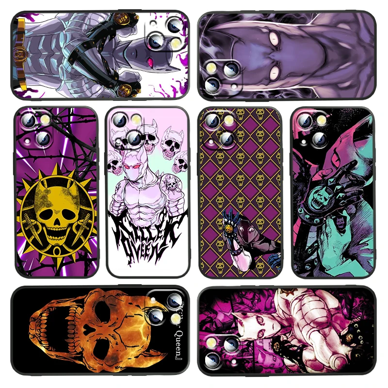 

Anime JoJo Killer Queen Hard Phone Case For Apple iPhone 13 12 11 SE XS XR X 7 8 6 5 S mini Plus Pro MAX 2020 Black Soft TPU