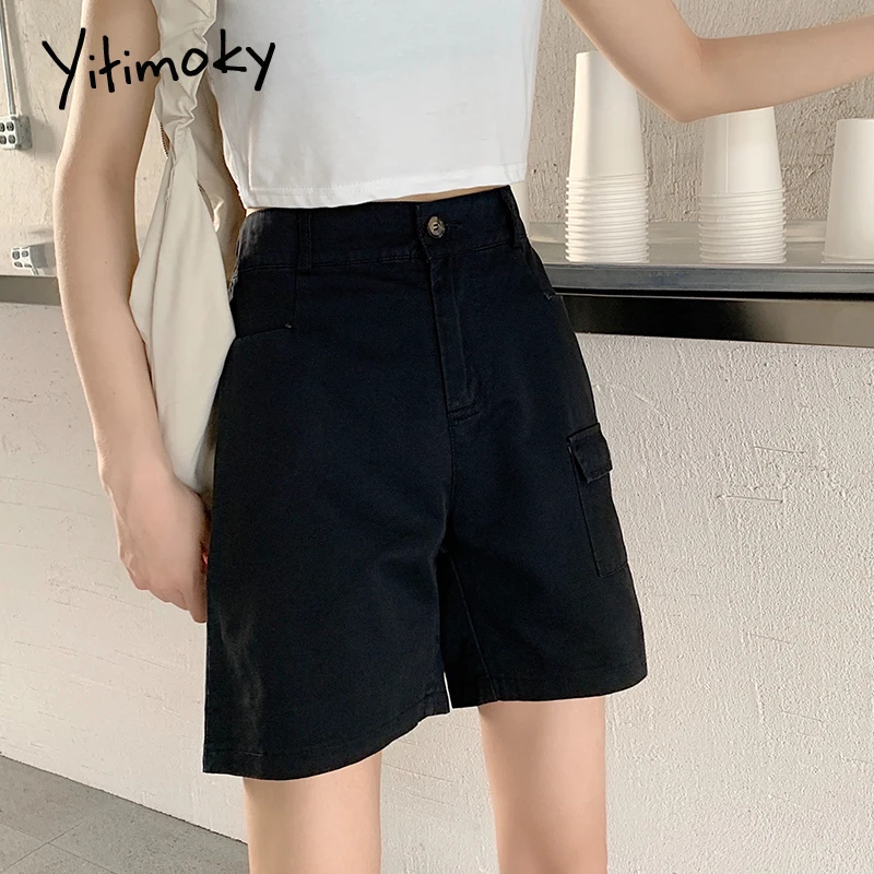 Женские хлопковые шорты harajuku размера плюс 5XL с высокой талией летние прямые