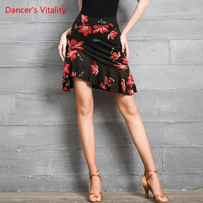 Одежда для латинских танцев взрослых модная юбка Румба Самба танцы одежда