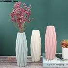 1 шт. ваза для цветов Белый Имитация Керамика украшение цветочный горшок дома Пластик ваза