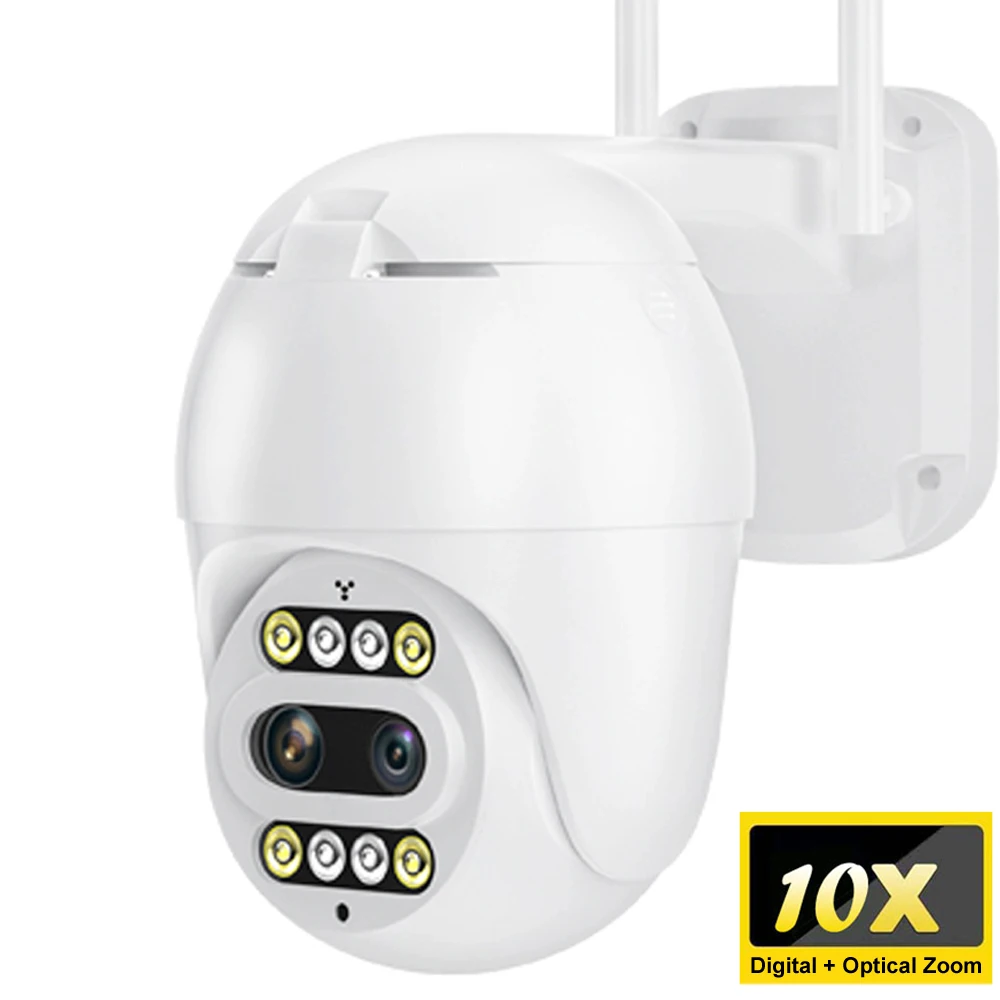 

Binocular HD CCTV 360 PTZ 10X WiFi IP Camera 1080P Security Surveillance Outside Video Monitor Securite Smart Outdoor Kamera Cam