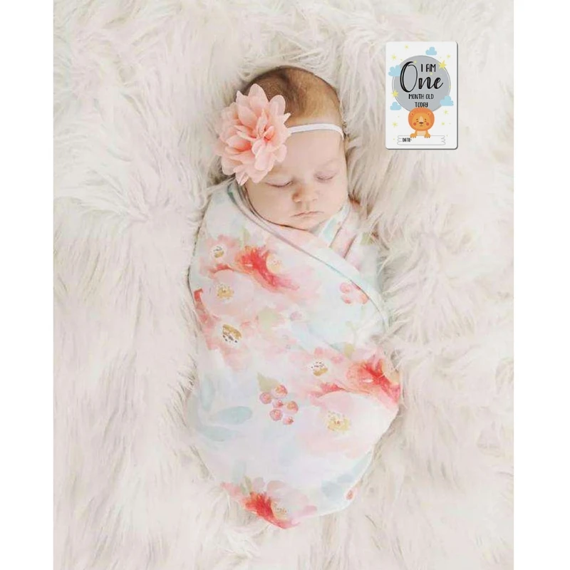 

12 Sheet Baby Photo Moment Cards Baby Shower Unisex Boy Girl Photo Keepsake Memory Landmark Gender Neutral