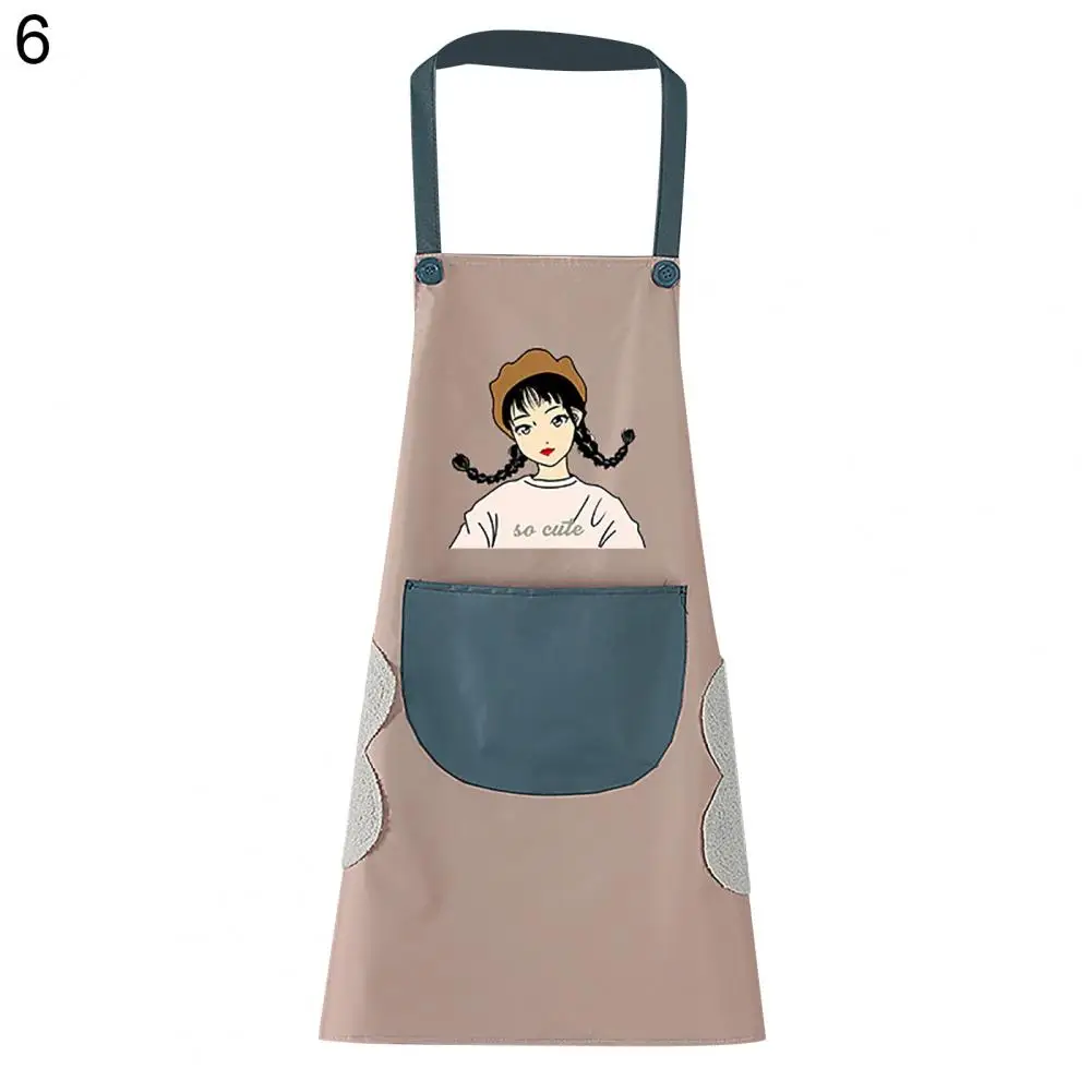 

Cartoon Kitchen Sleeveless Apron PVC Waterproof Oilproof Cooking Clothes Cover