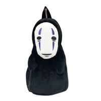 spirited away no face man backpack anime cartoon faceless man school bag cute plush doll teenager girls creative travel bagpack