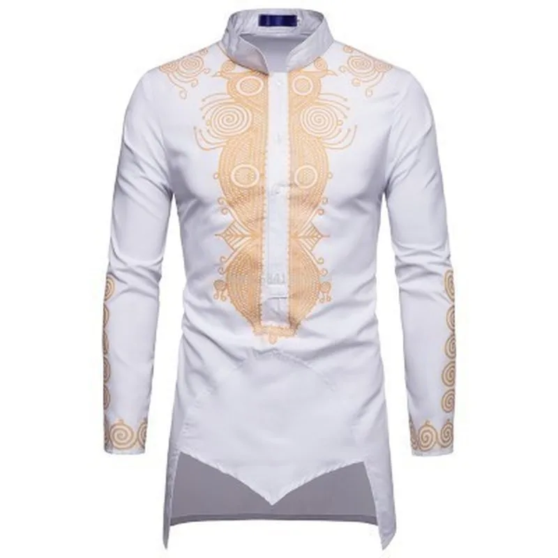 Black Uomo Hommes Kaftan Musulman Kurta Indian Muslim Clothing European Style Shirt Man Gilding Long Sleeve Novelty Tops | Тематическая