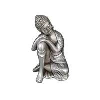 chinese old tibet silver carving sleeping buddha