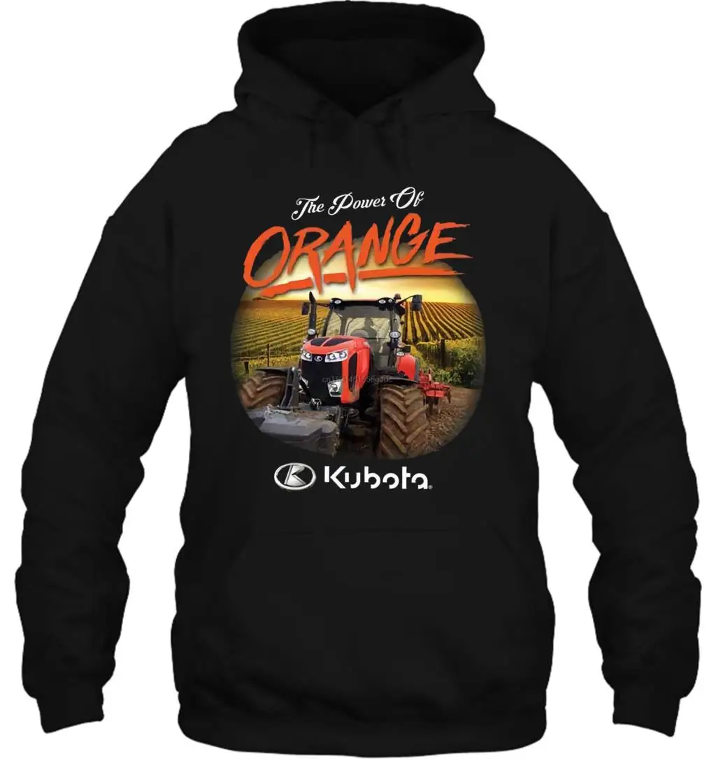 Мужская толстовка с капюшоном Kubota The Power of Orange модная одежда женская уличная |