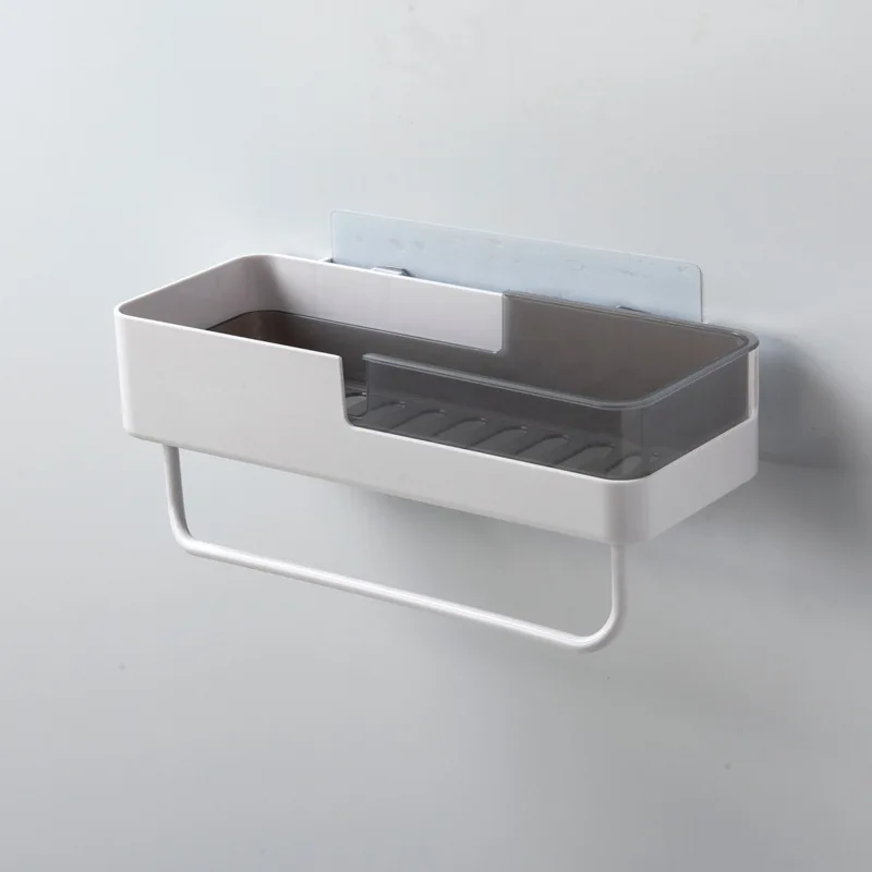 

Punching Free Toilet Bathroom Storage Rack Wall Suction Plastic Drain Storage Rack Washstand Toilet Storage Rack