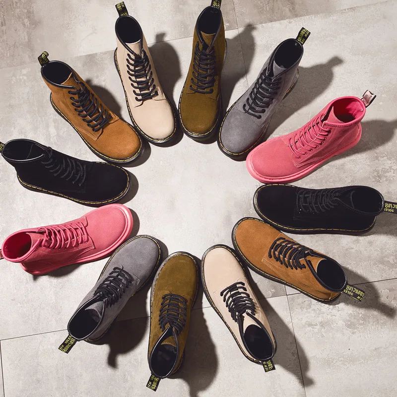 Женские ботильоны из натуральной кожи с круглым носком на платформе | Обувь