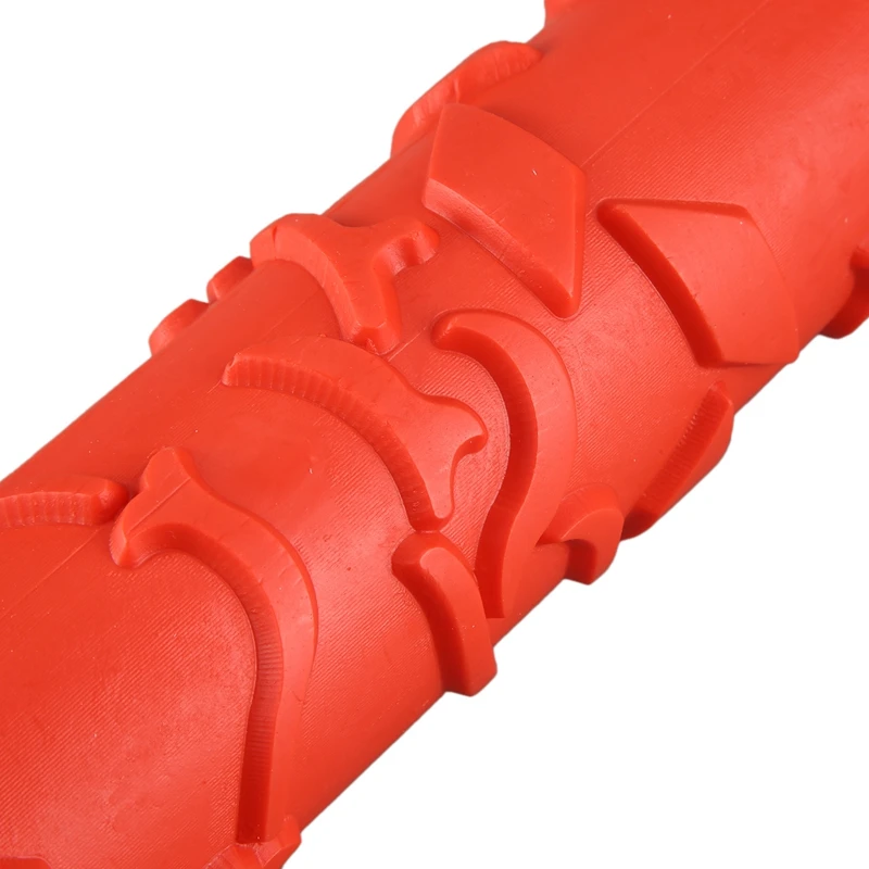 

EG4105T Embossed Paint Roller 10 Inch Rubber Wood Pattern Graining Knurling Tool For Wall Decoration