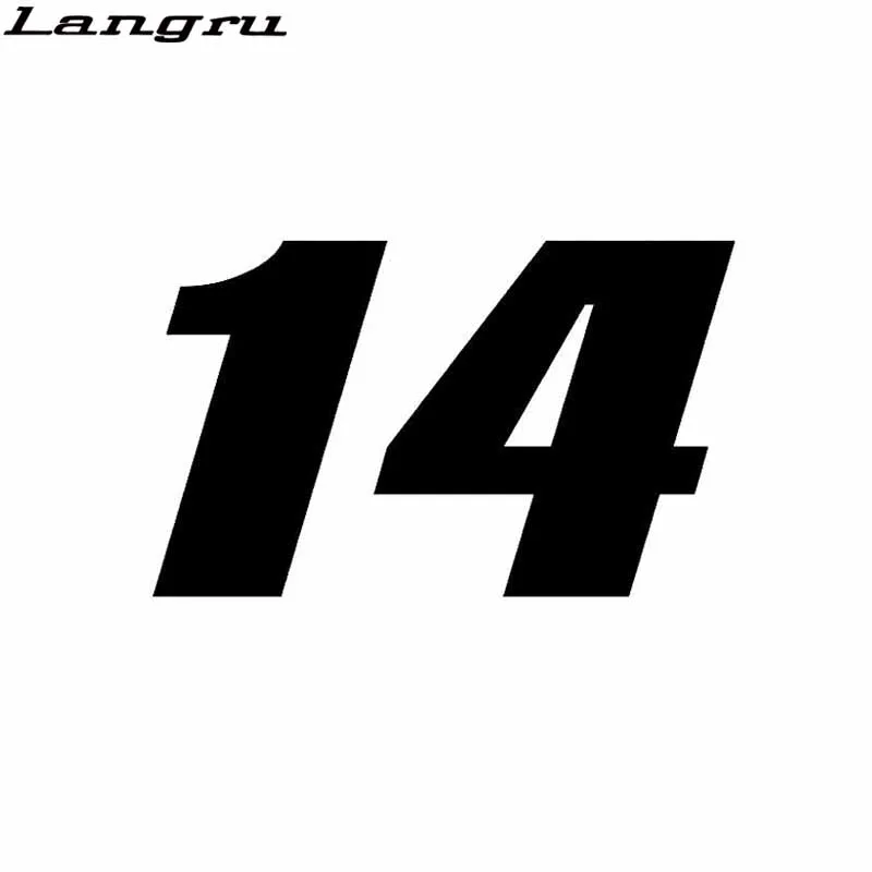 Langru 14 см * 8 5 Модный номер виниловый высококачественный автомобильный