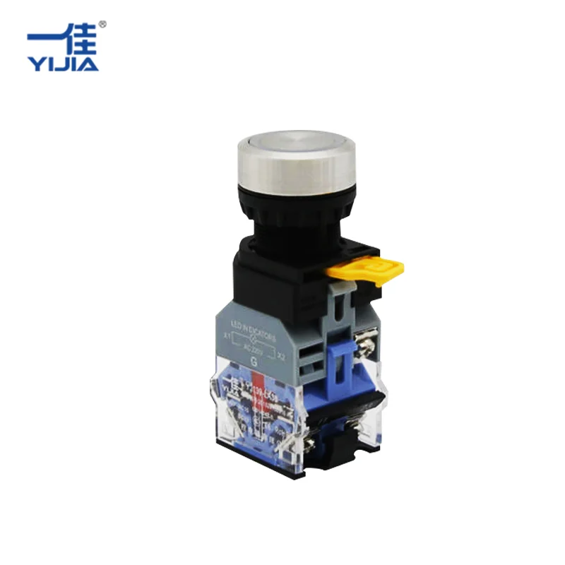 Головка из нержавеющей стали с Светодиодный индикатор 22 мм мгновенного действия