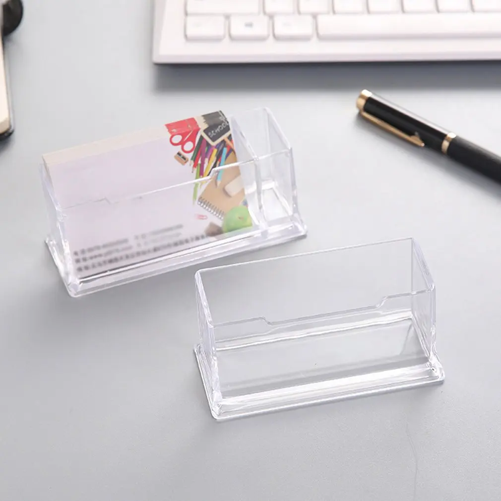 business card holder display stand desk desktop countertop business card holder desk shelf box with pen holder free global shipping