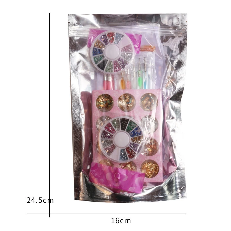 

Finished Nail Art Set, DIY Nail Art Tools 3D Nail Art Rhinestone Nail Art Accessories Decorative Nail Decals