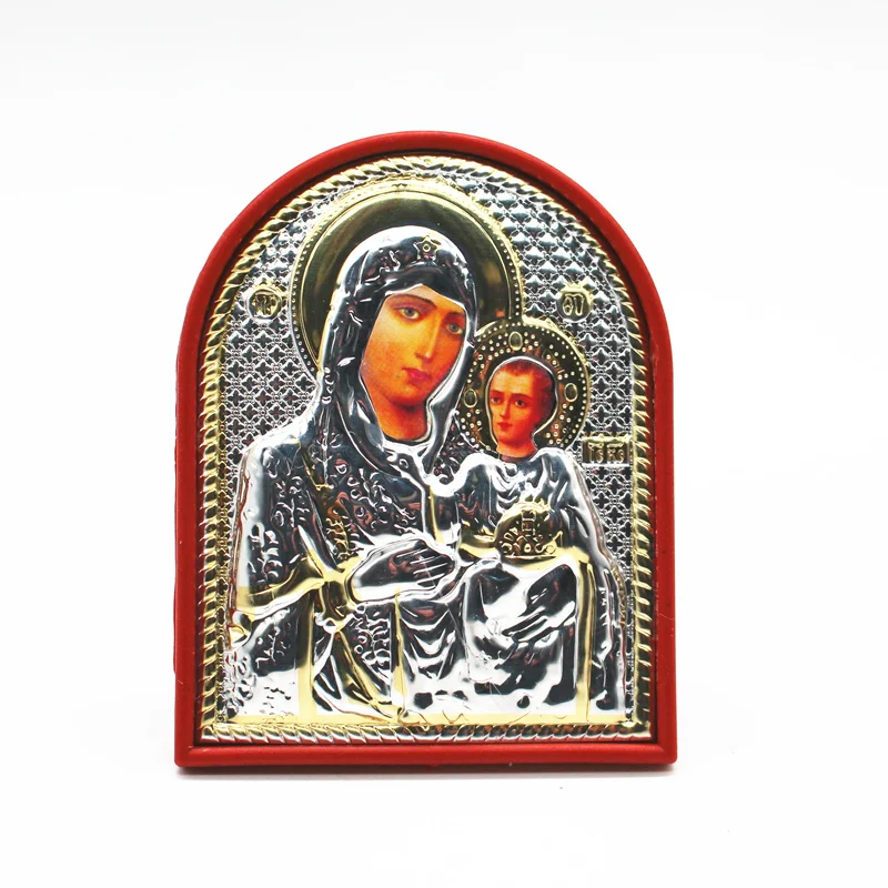 

Orthodox icon Religious Virgin Mary and child as mother of Jesus Gold Plated beautiful crafts mother of Jesus for baby